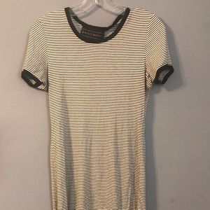 White with black stripes dress casual.